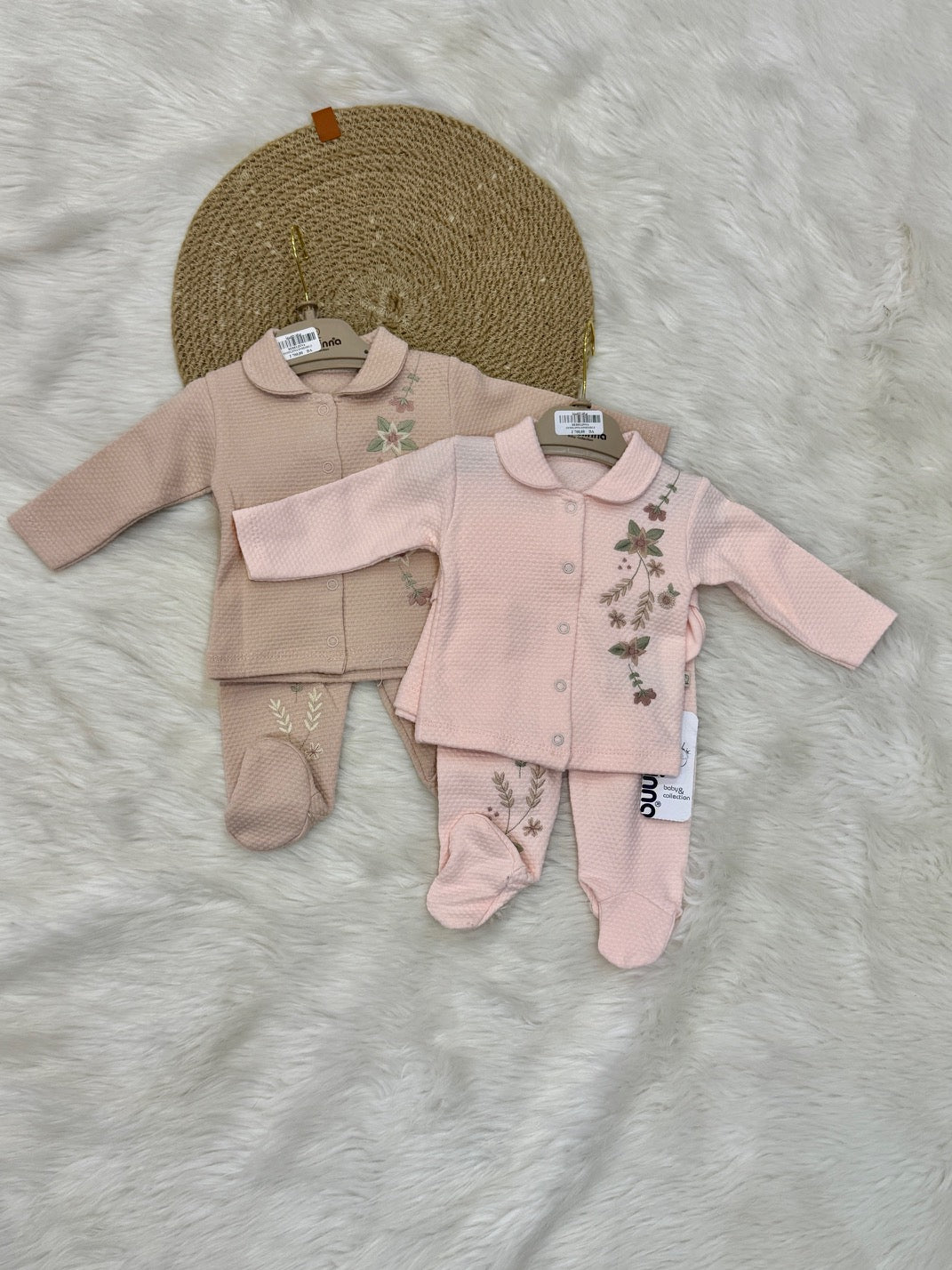 Ensemble de Naissance "Douceur de Rose" – 5 Pièces