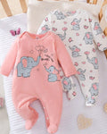 Grenouillères "Maman Éléphant" – Douceur & Tendresse