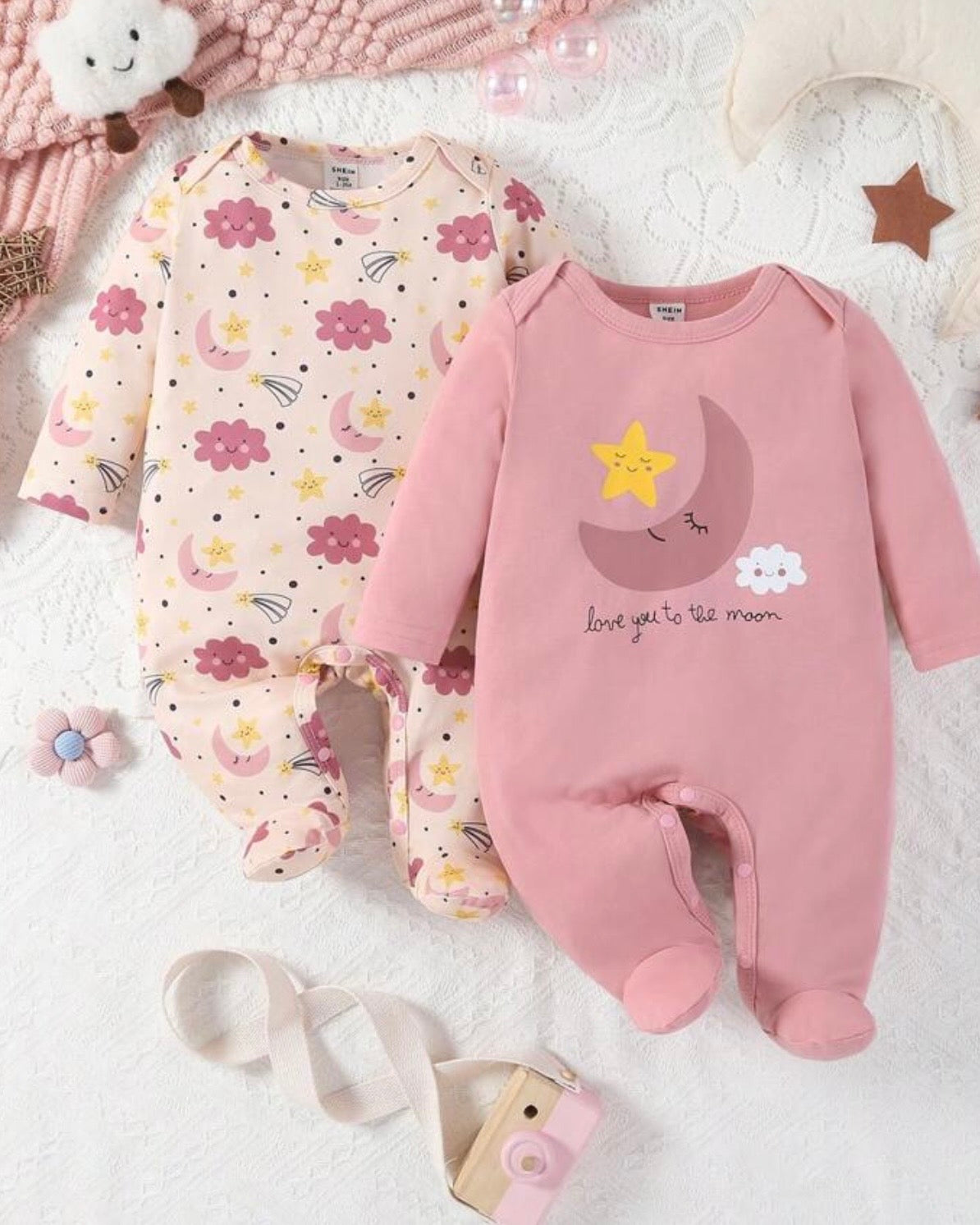 Grenouillères "Love You to the Moon" – Un Sommeil Céleste