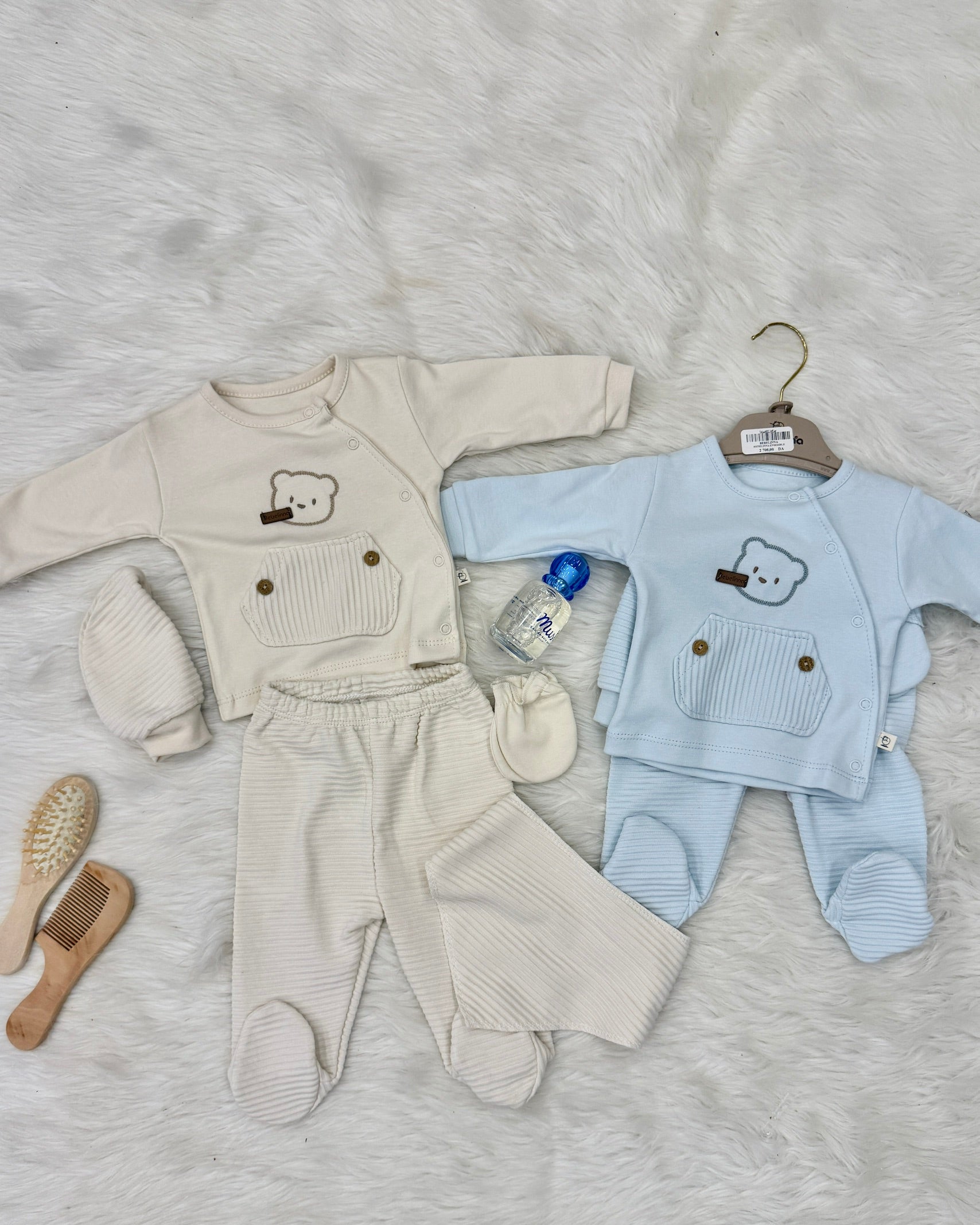 ☀️ Ensemble bébé été 5 pièces en coton doux 🌸 0-3 Mois