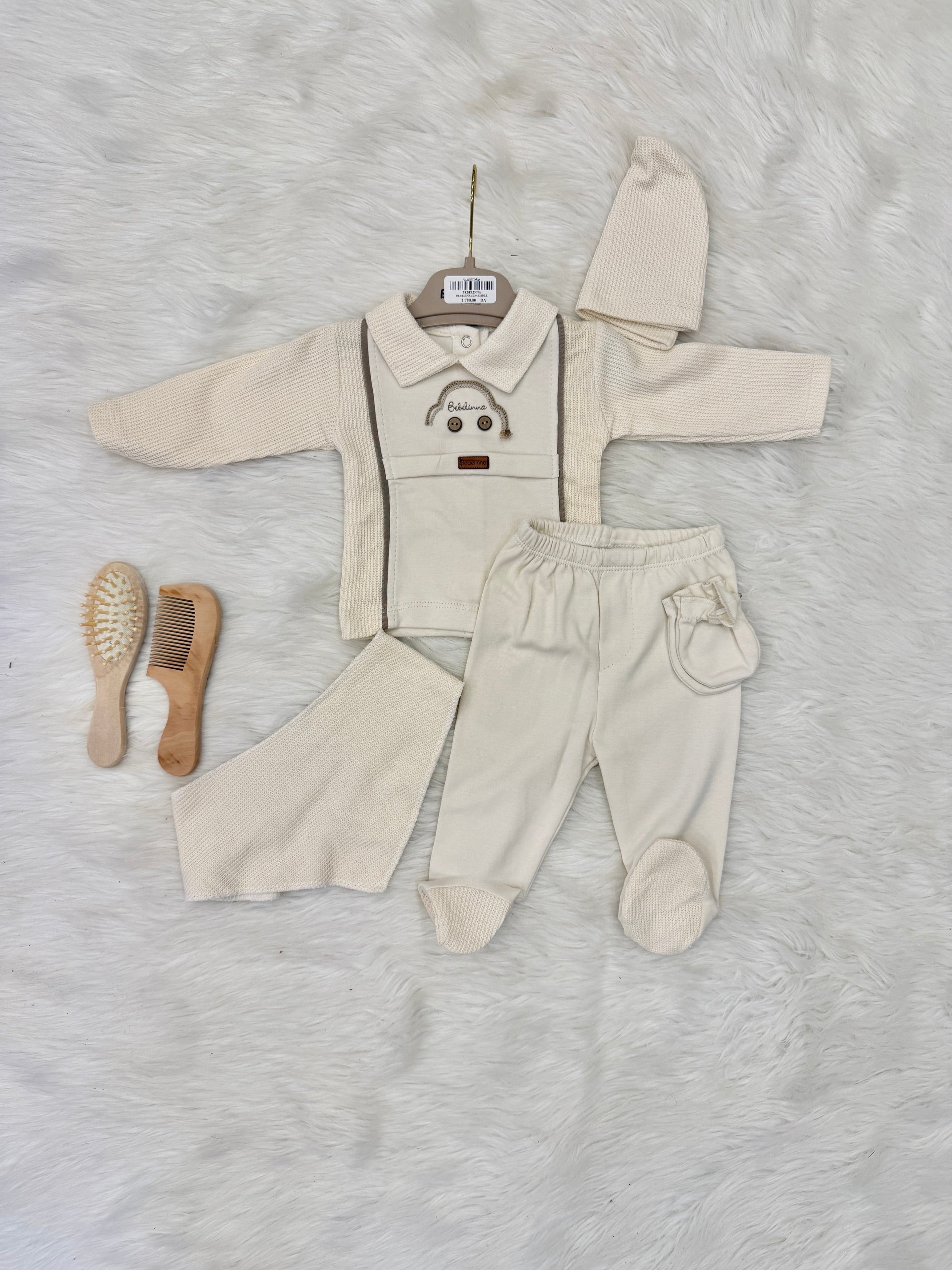 ☀️ Ensemble bébé été 5 pièces en coton doux 🌸 0-3 Mois