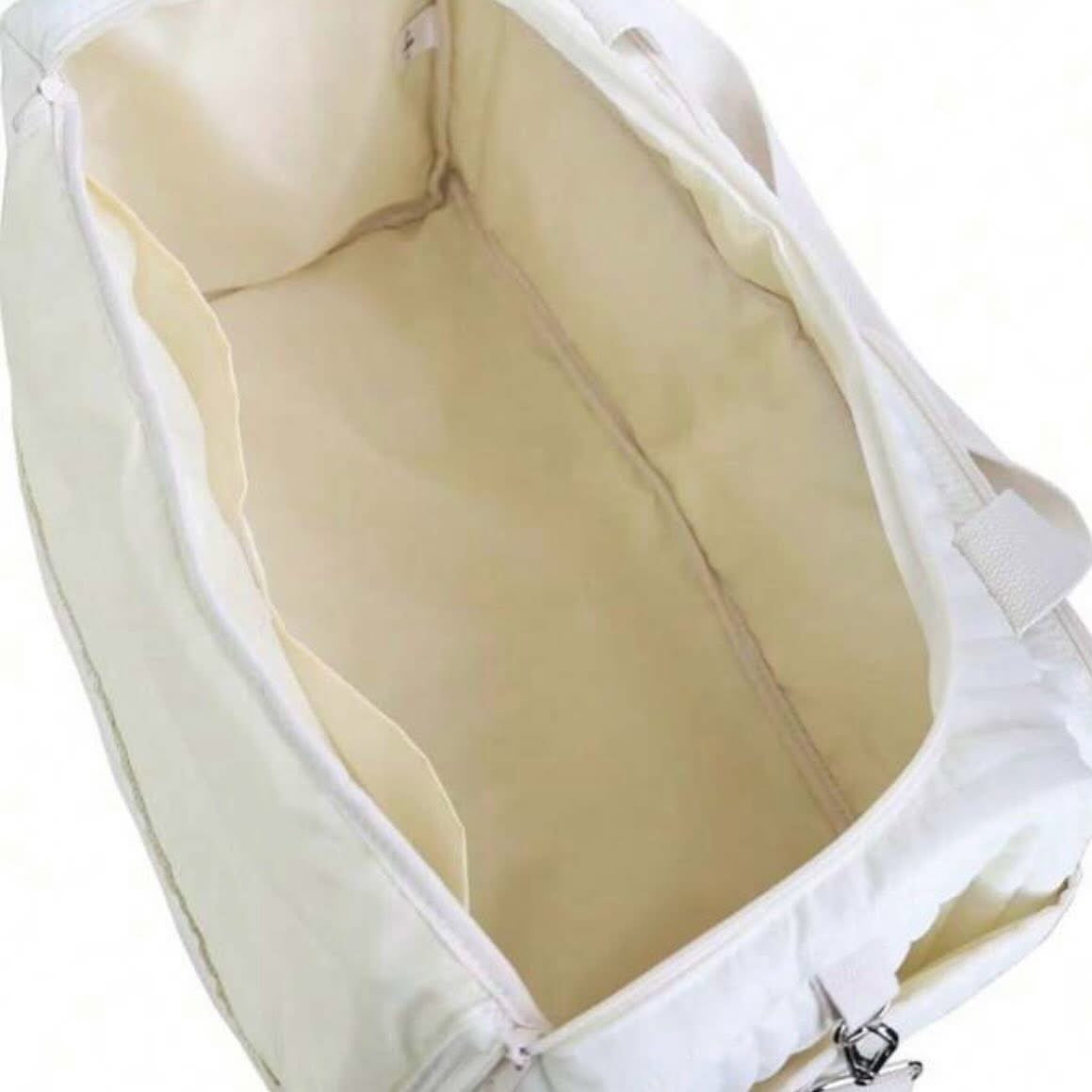 Sac Matelassé Blanc à Motifs Floraux