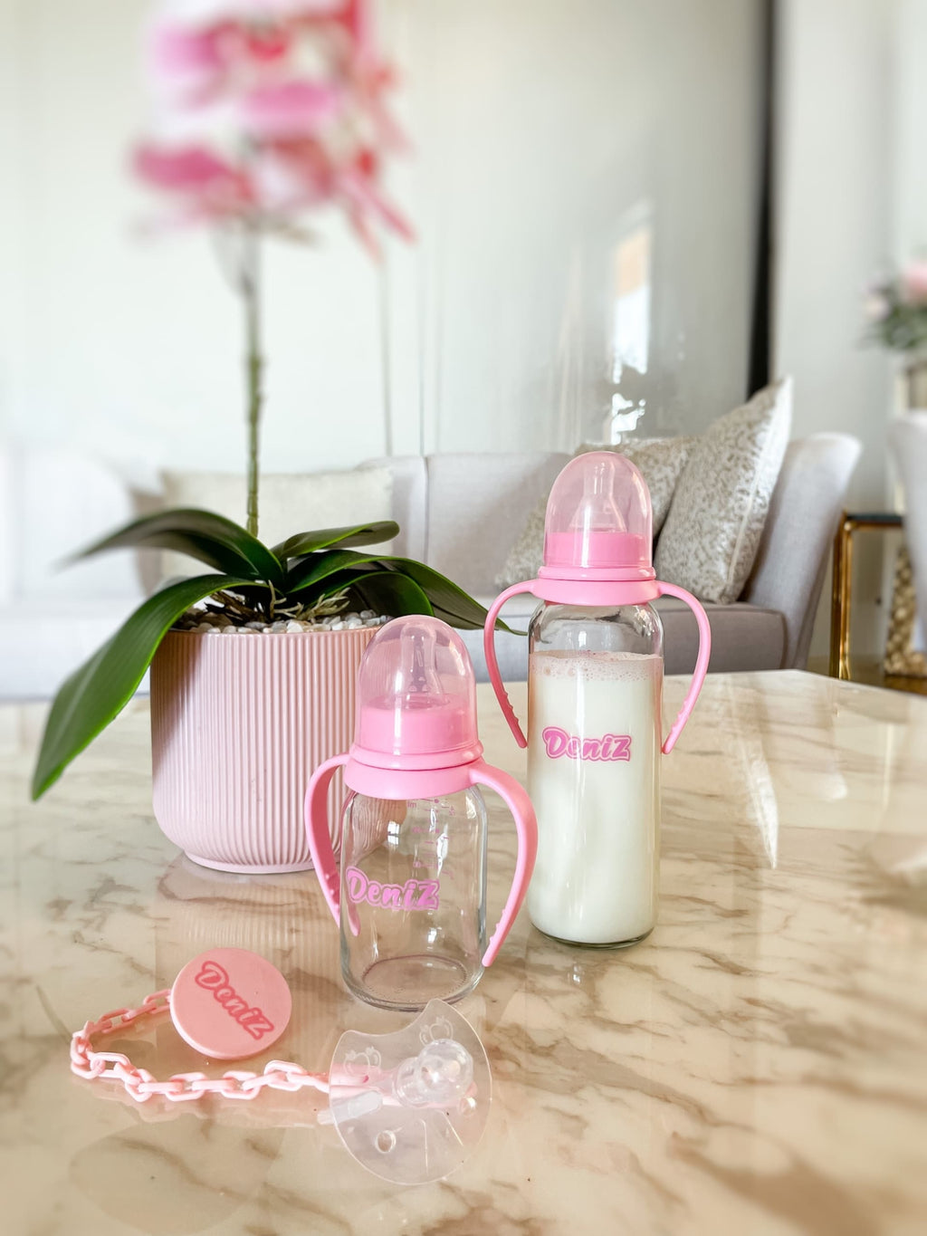 DENIZ BIBERON EN VERRE POUR FILLE