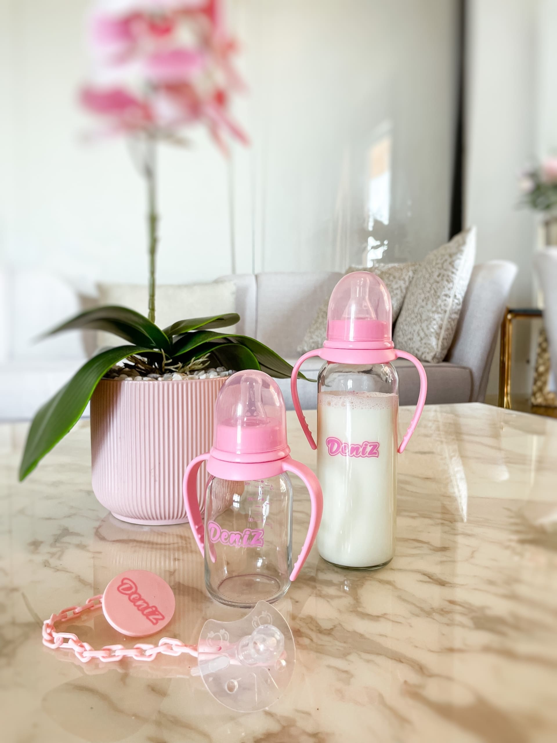 DENIZ BIBERON EN VERRE POUR FILLE