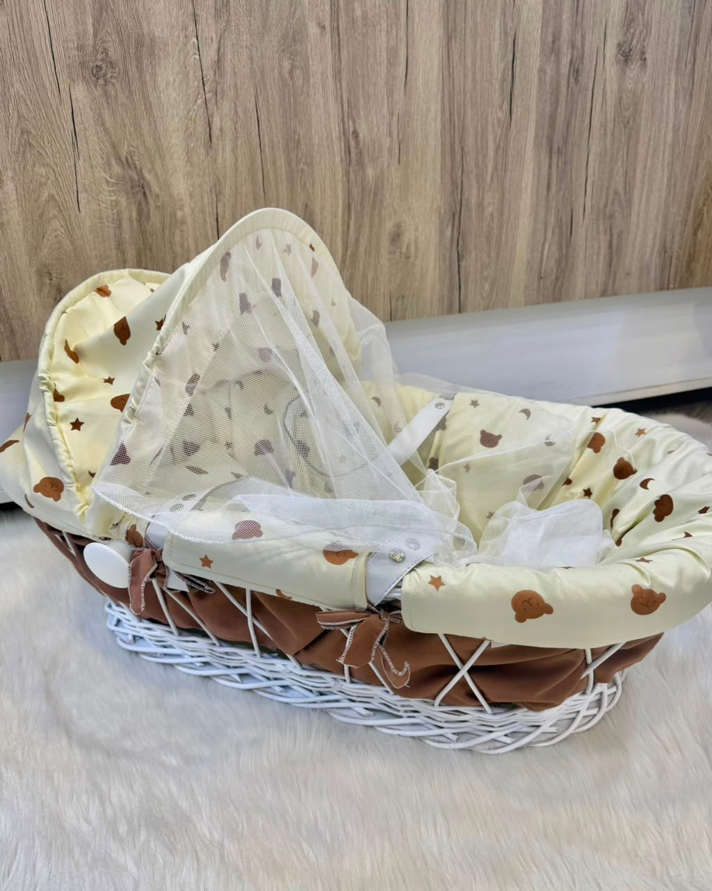 🧺 Couffin en Osier Traditionnel "Douce Nuit"