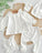 👶💖 Ensemble Nouveau-Né 5 Pièces – Confort 100% Coton Blanc 0-3 Mois