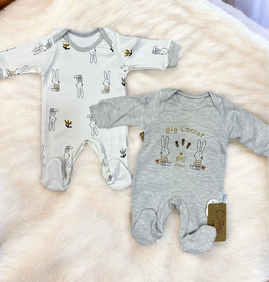 Grenouillères Bébé en Coton Ultra Doux 0-3 Mois