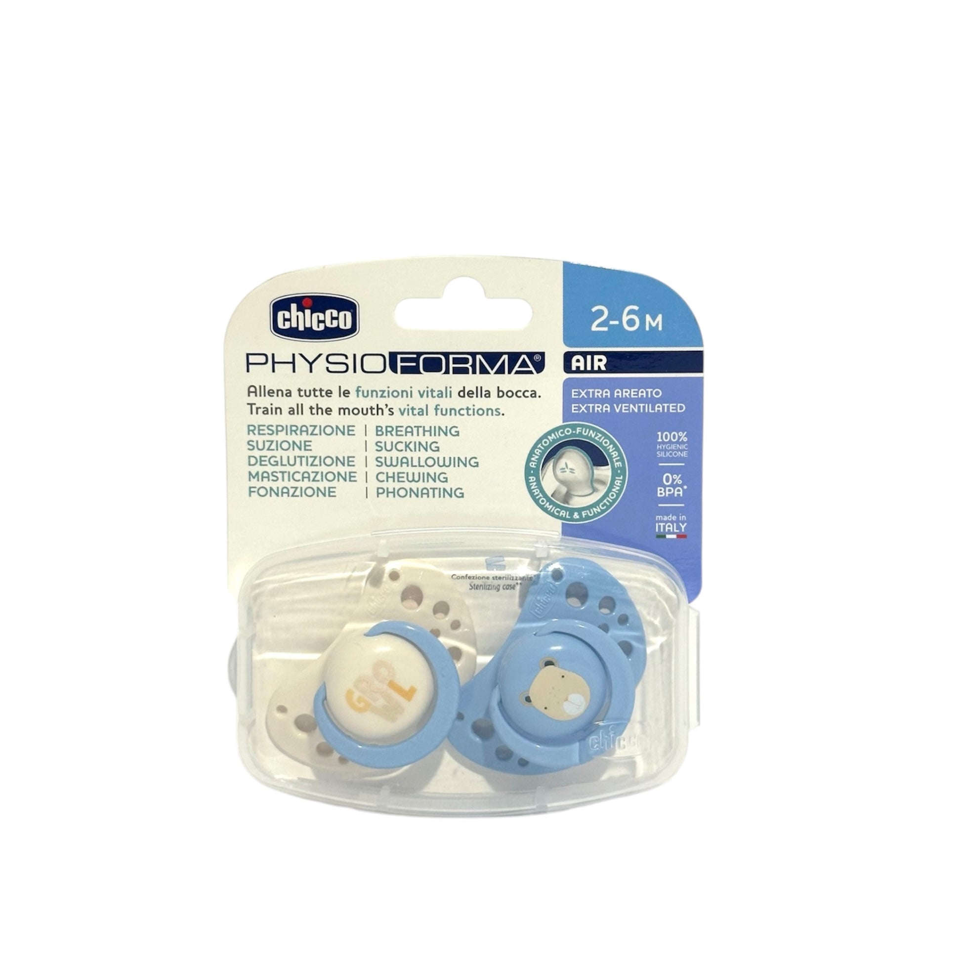 Chicco Pack De 2 Sucette Physio forma Pout garcon