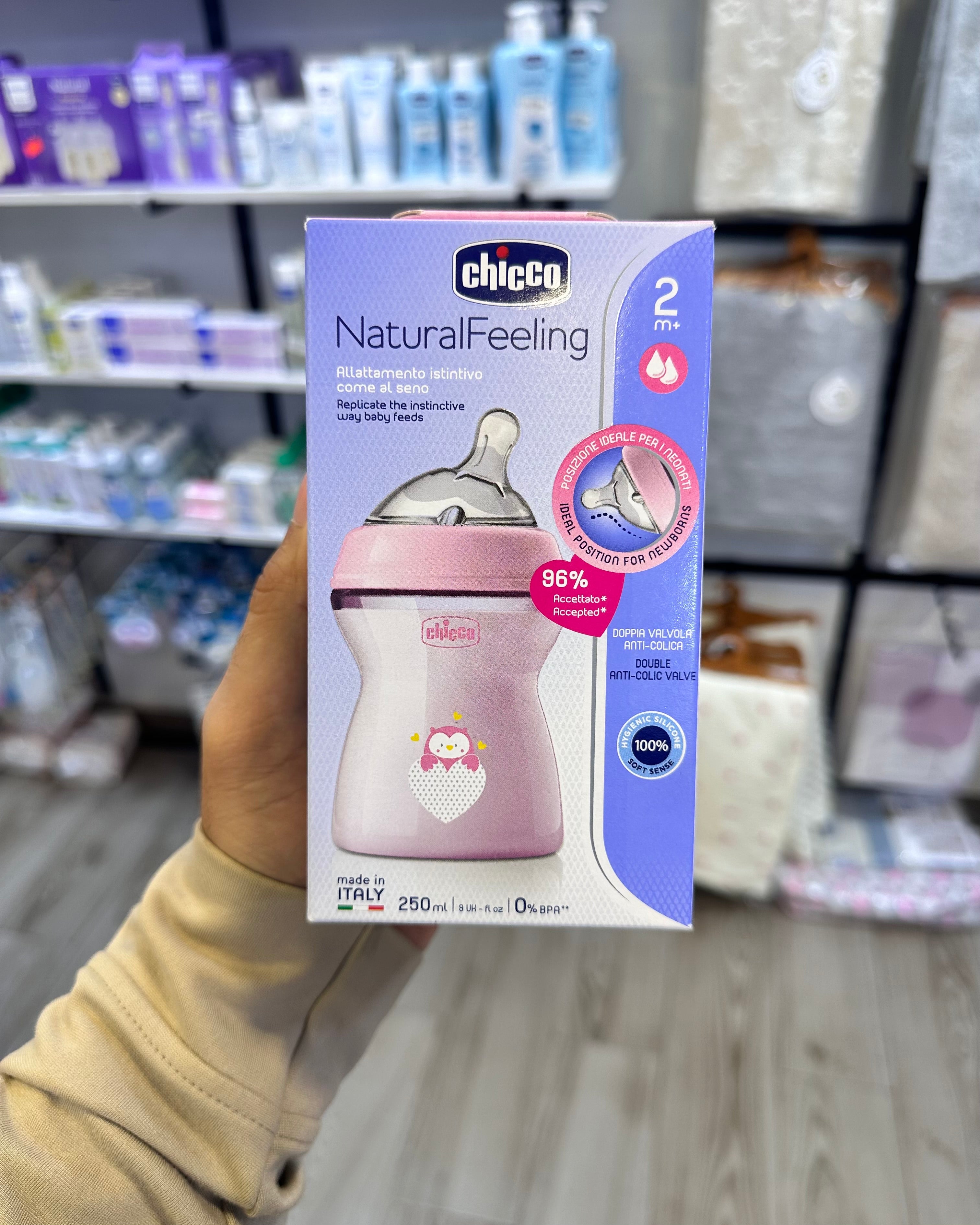 CHICCO BIBERON NATURAL FEELING EN Plastique pour fille