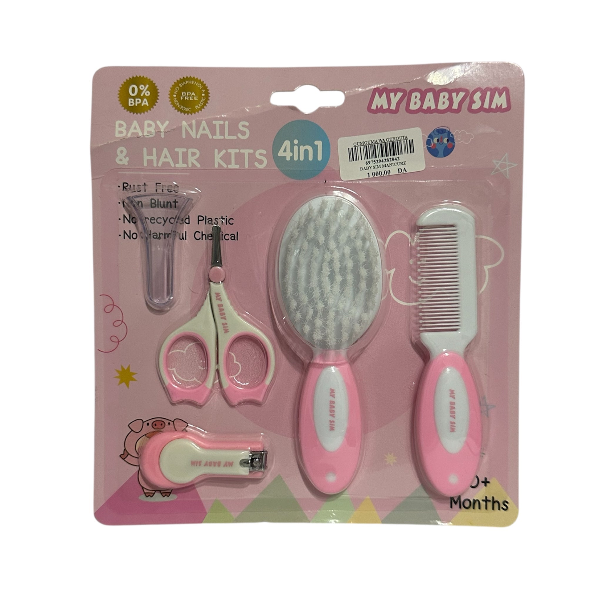 My Baby Sim Kit de Soin Bébé 4 en 1 Rose