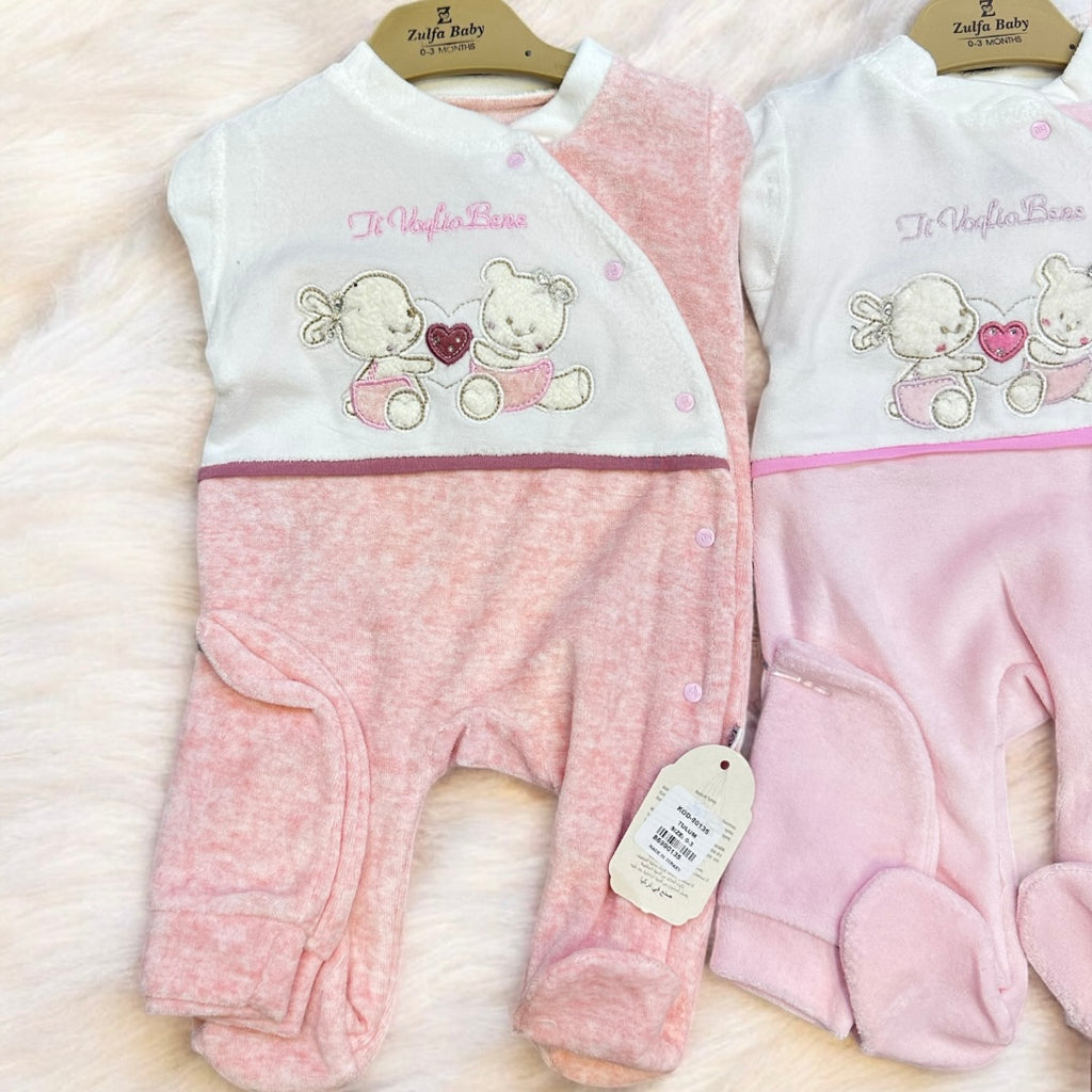 Grenouillères Cache-Cœur Oursons Zulfa Baby 0-3 mois