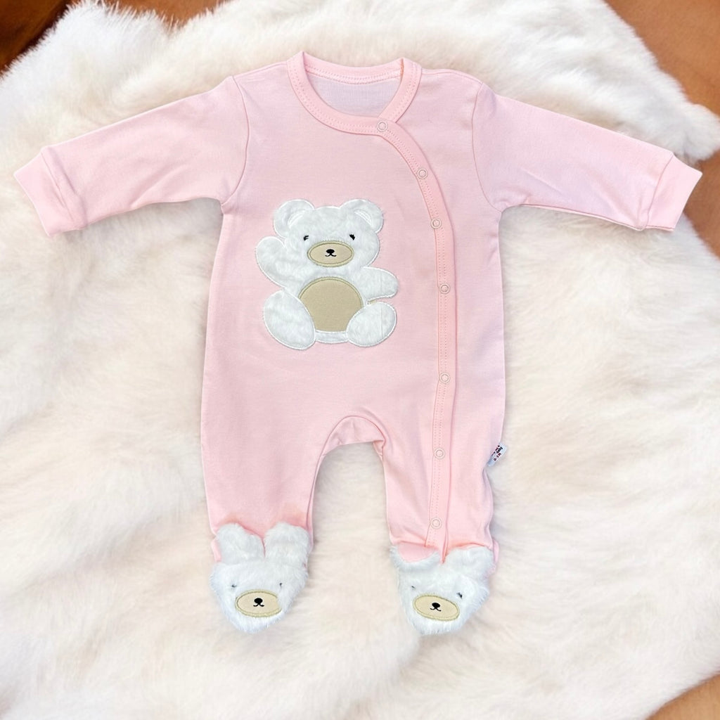 Grenouillère Ourson Douceur avec Détails en Peluche 🧸