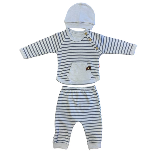Ensemble Naissance Rayé – En gris