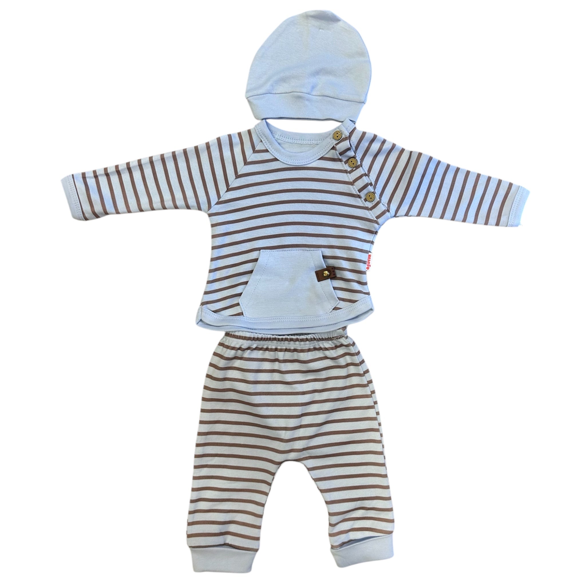 Ensemble Naissance Rayé – En Bleu