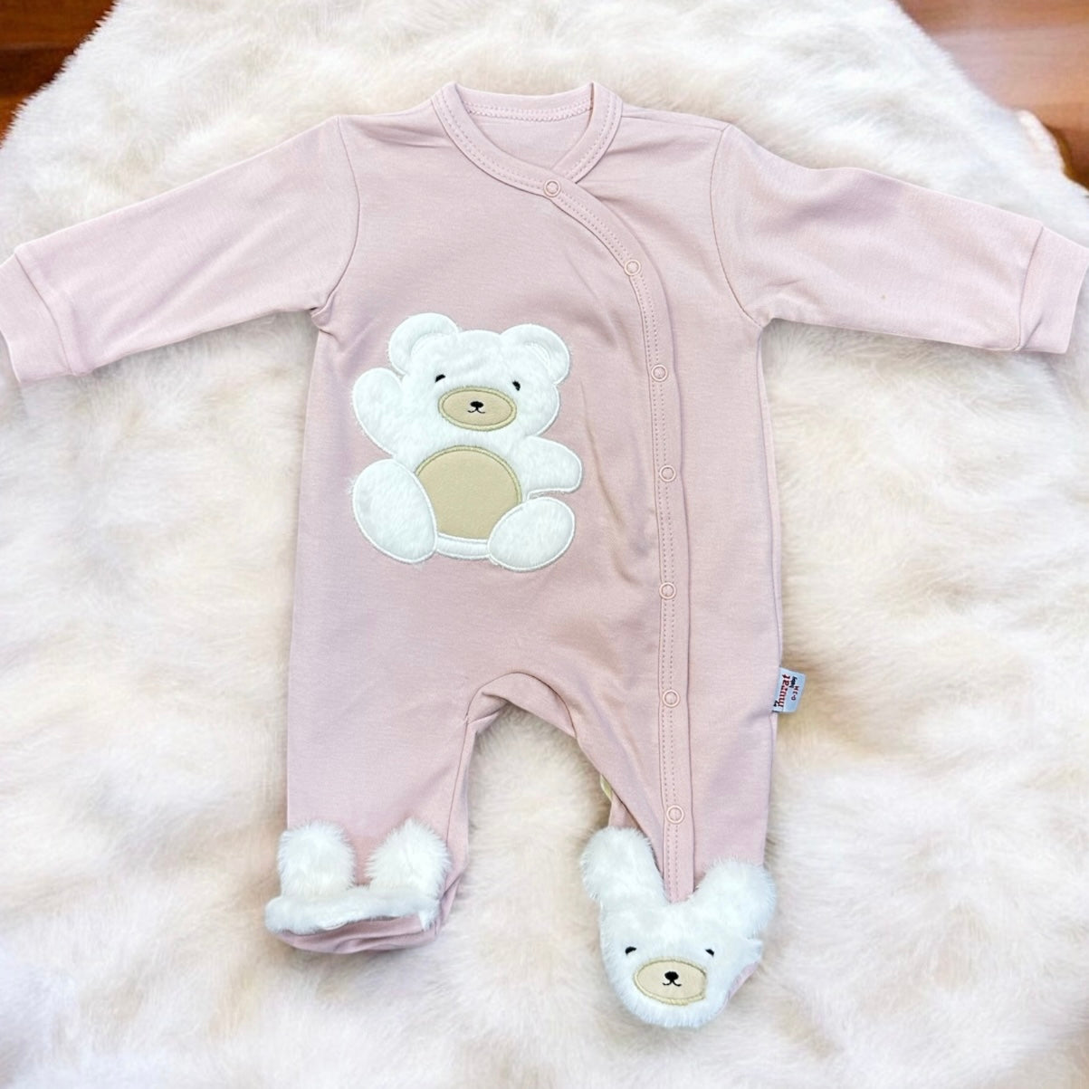 Grenouillère Ourson Douceur avec Détails en Peluche 🧸