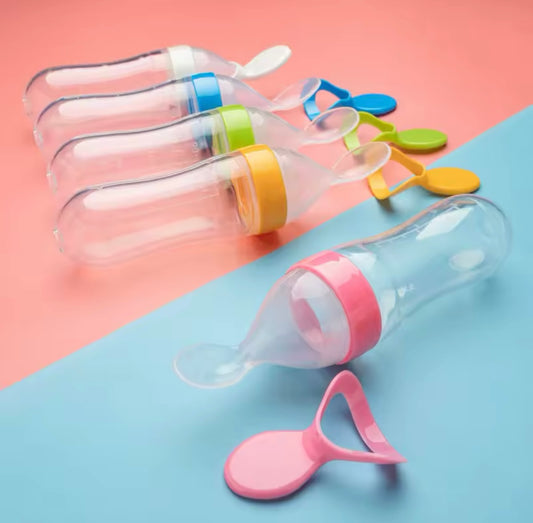 Biberon cuillère en silicone pour bébé
