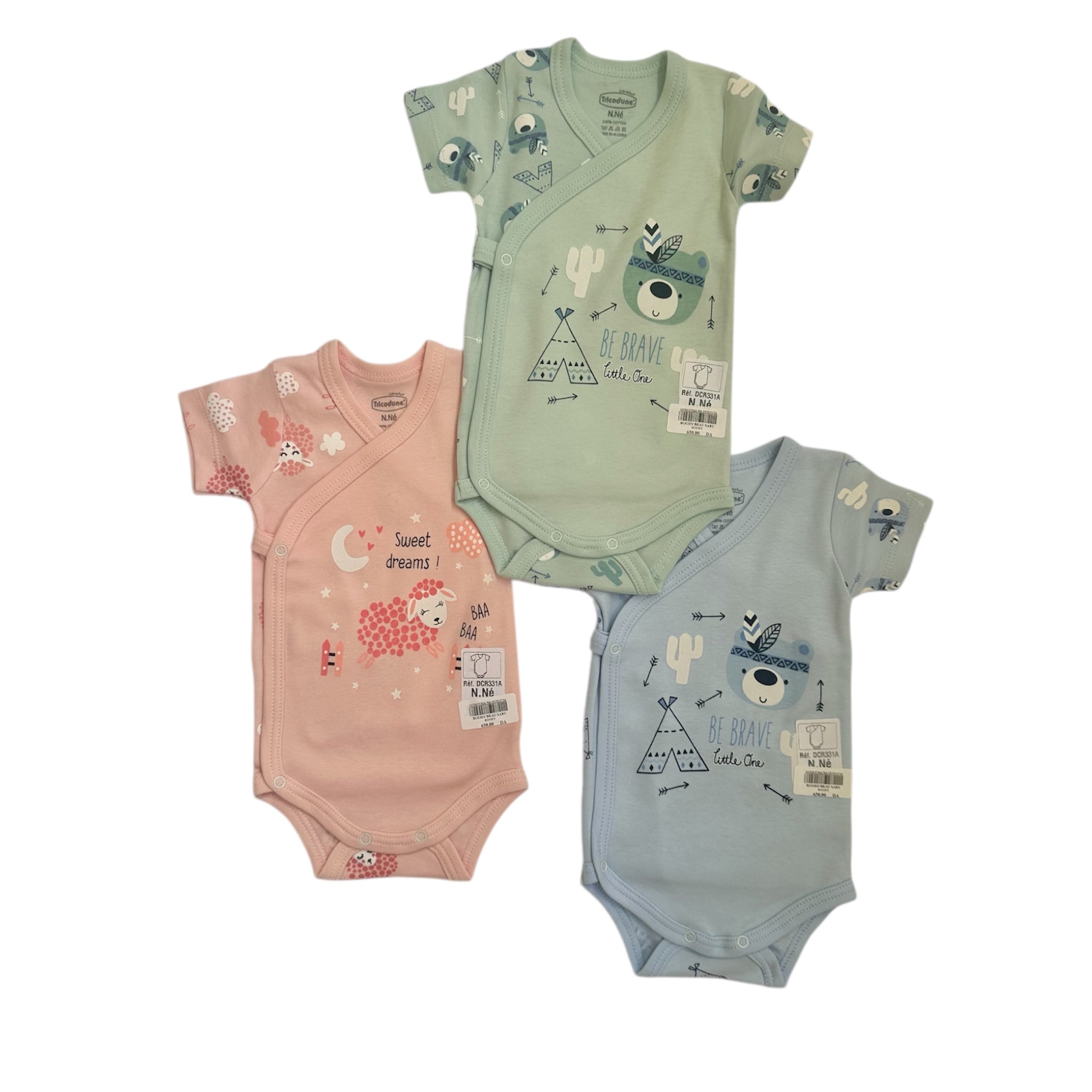 Cosvet Body Cache-Cœur Bébé à Demi-Manches