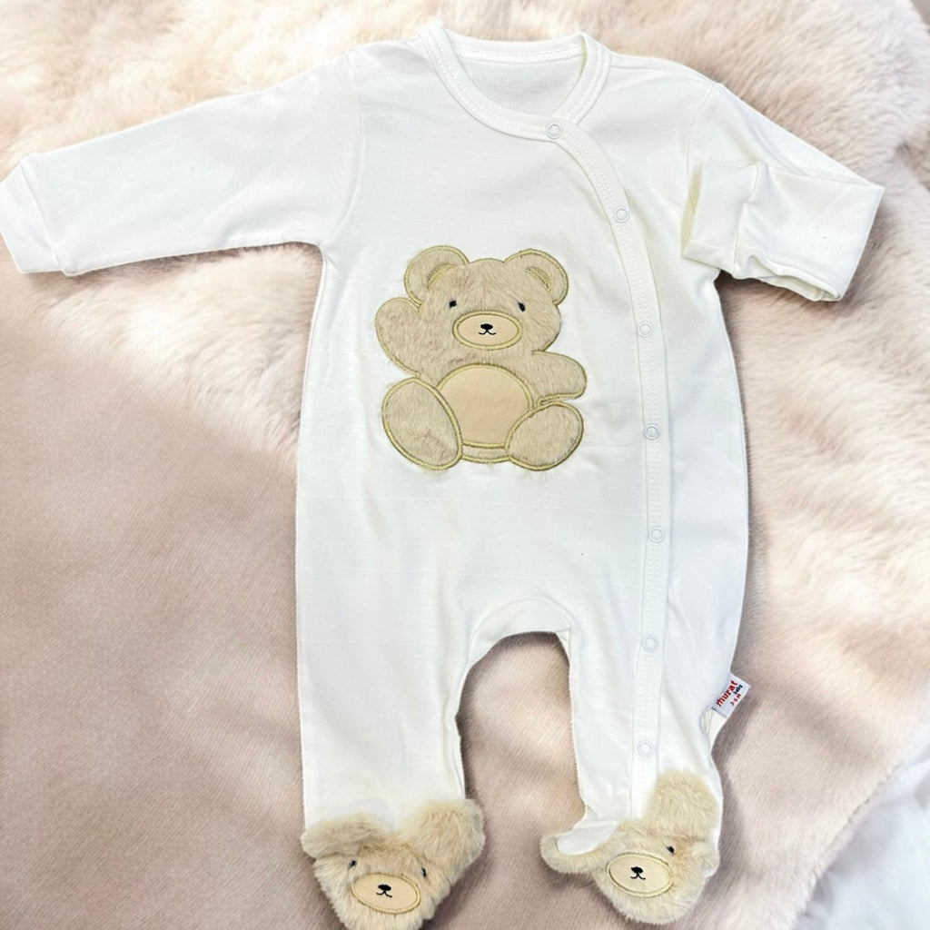 Grenouillère Ourson Douceur avec Détails en Peluche 🧸