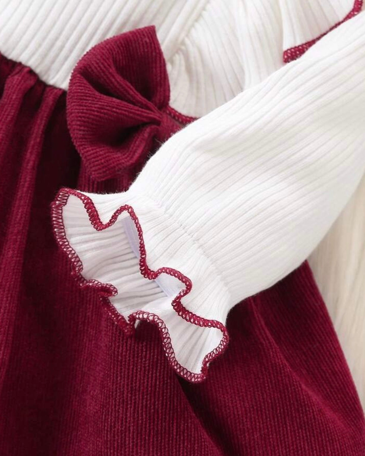 🌹 Ensemble 2 Pièces "Velours & Volants Romantiques" – Charme et Distinction