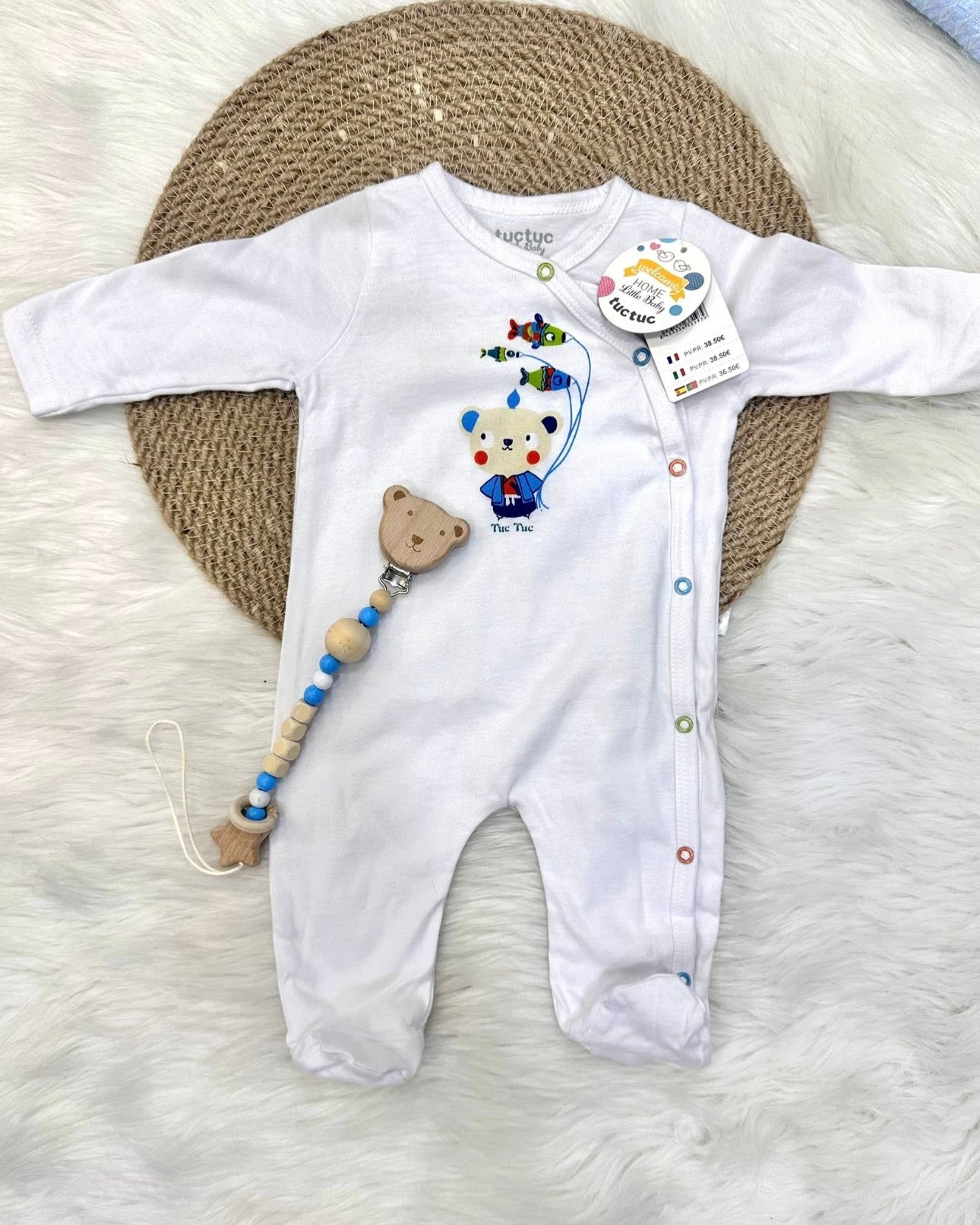 Grenouillère en Coton 0-3  Mois 100% Coton