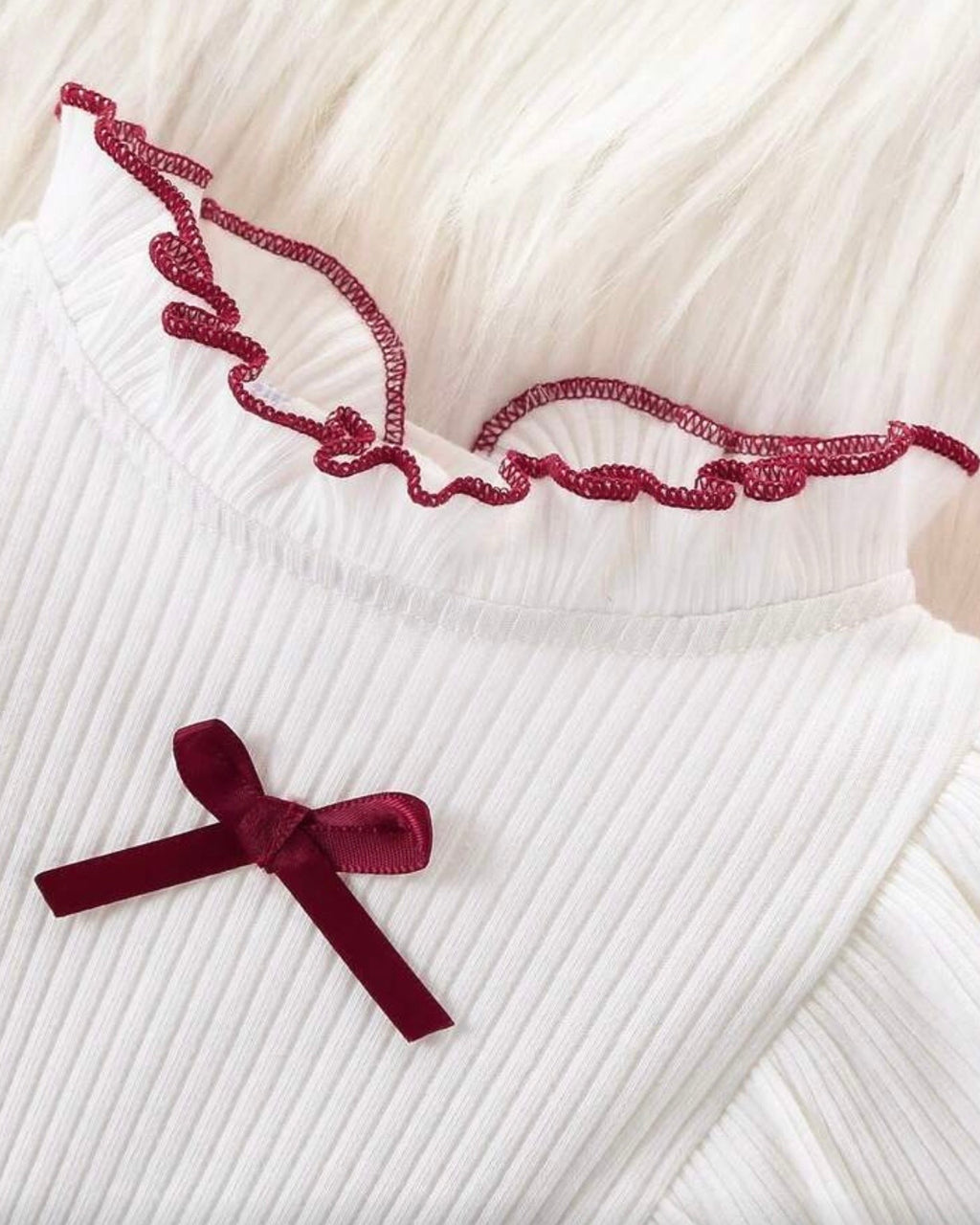 🌹 Ensemble 2 Pièces "Velours & Volants Romantiques" – Charme et Distinction