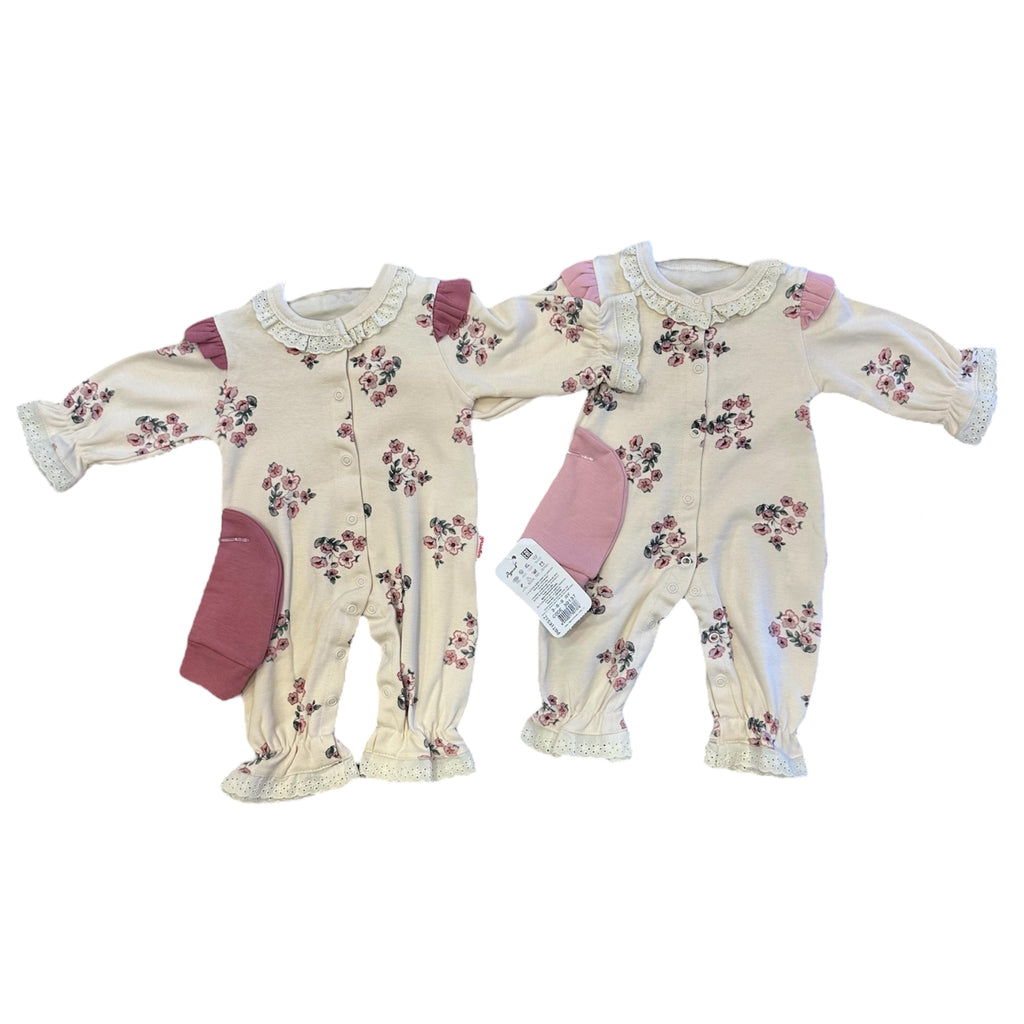 Grenouillère Bébé Fleurie – Élégance & Douceur