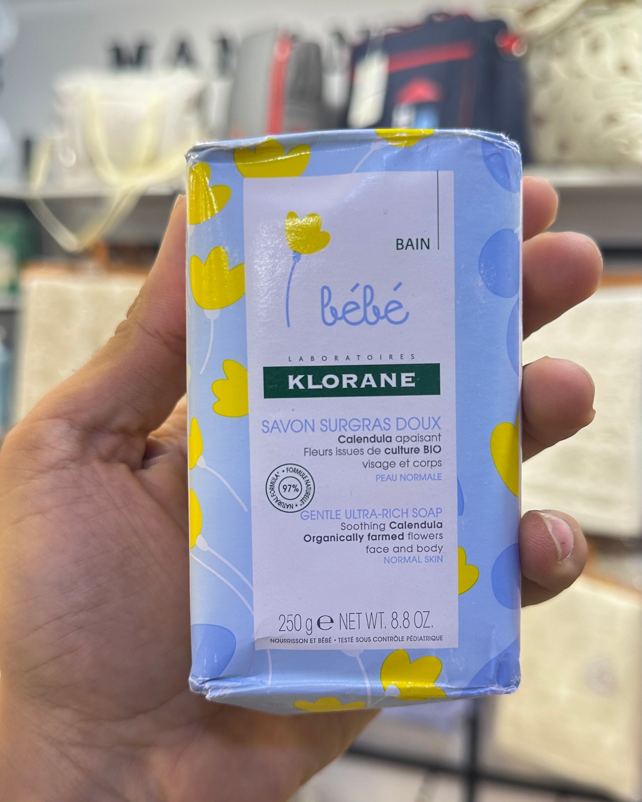 KLORANE Savon surgras doux au Calendula 150 G