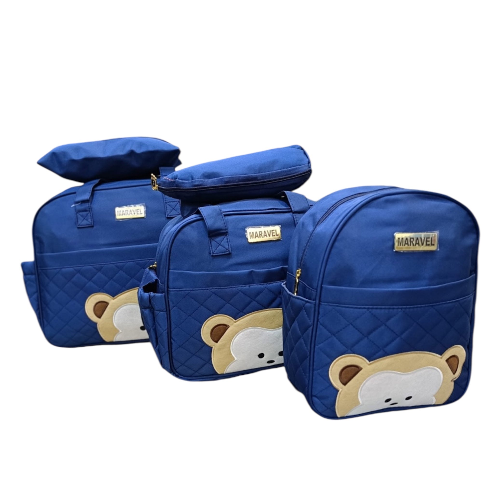 Ensemble de Sacs à Langer Maravel "Mignon Ours" Bleu