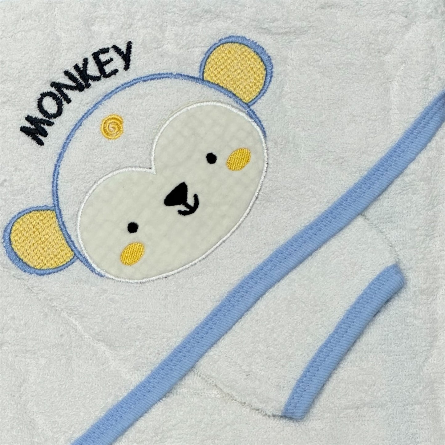 Cape de bain bébé avec gant de toilette – 80x80 cm