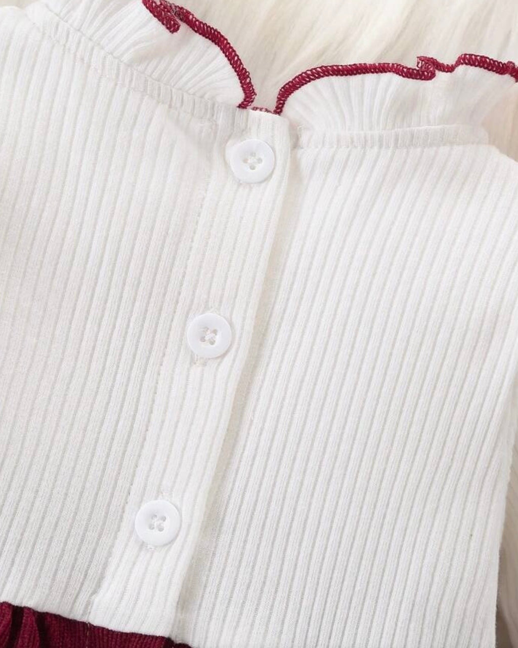 🌹 Ensemble 2 Pièces "Velours & Volants Romantiques" – Charme et Distinction