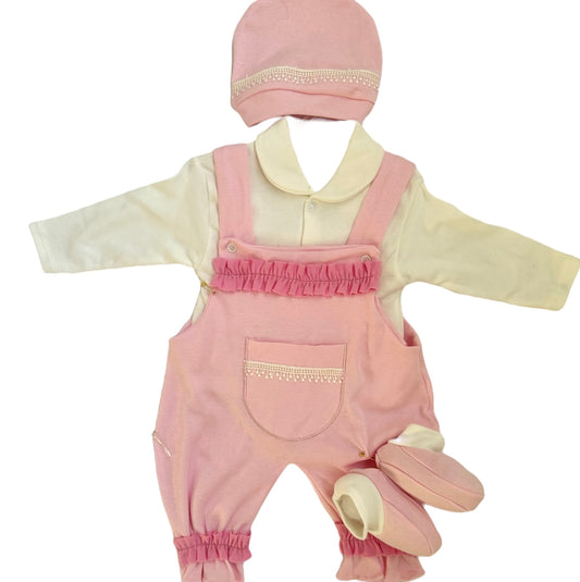Ensemble Salopette Bébé Fille 0-3 M