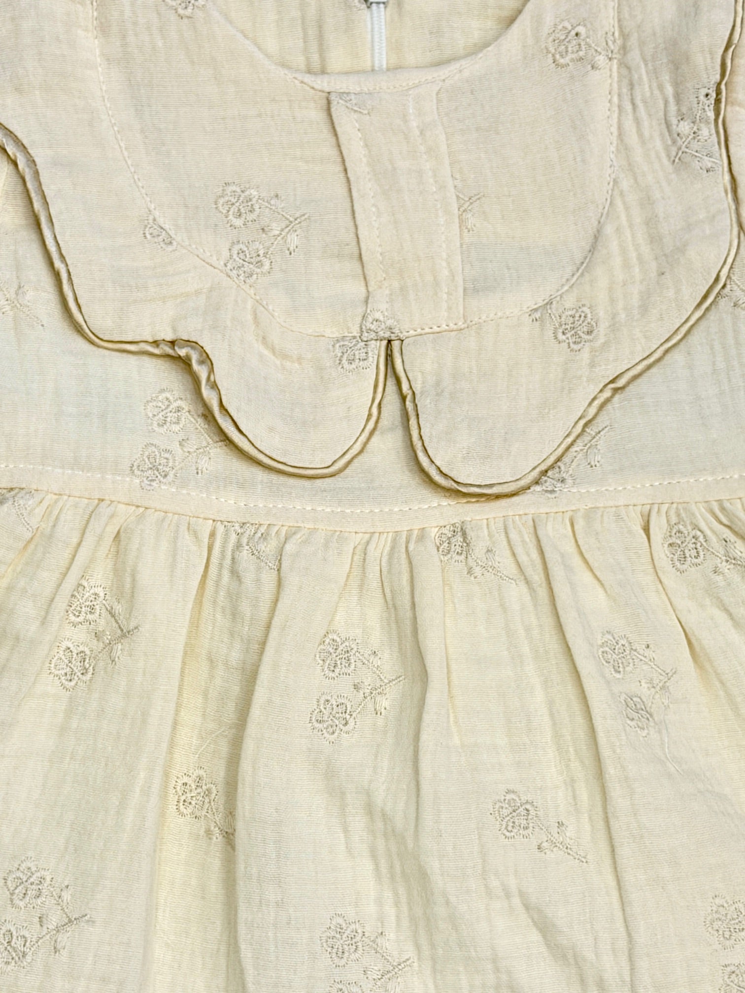 Robe Bohème en Gaze de Coton Brodée – Douceur et Élégance 6M-24M