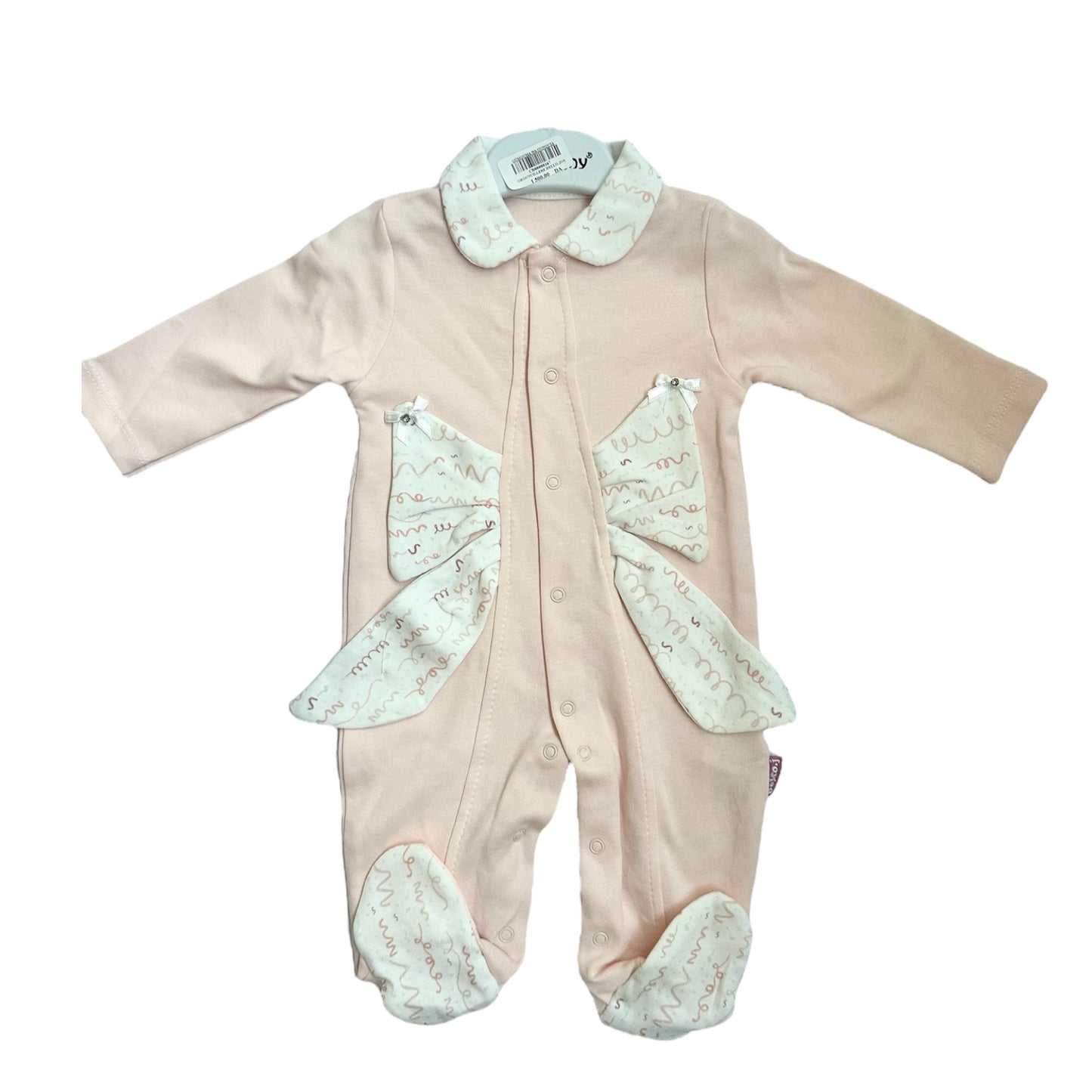 Grenouillère Pour Fille Motif Papillon Crevette