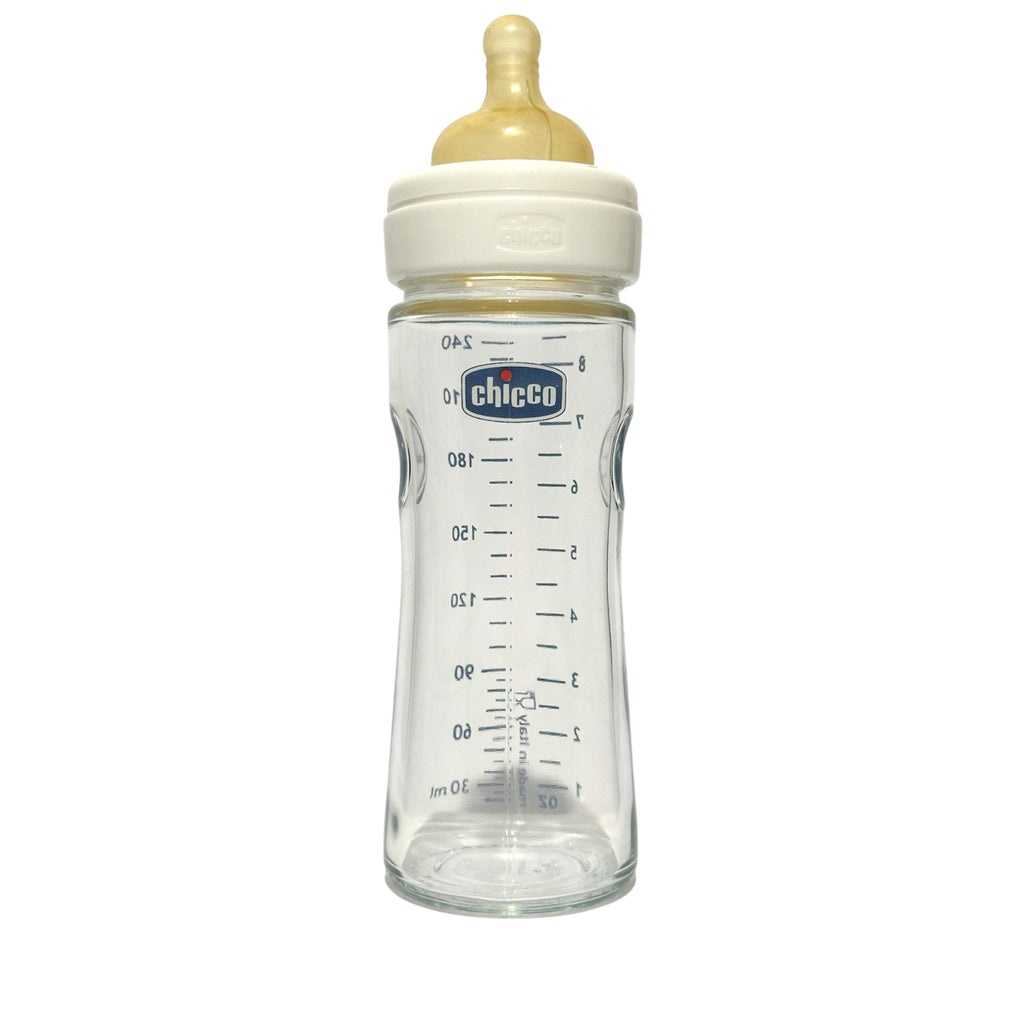 CHICCO BIBERON EN VERRE TETINE EN LATEX 240 ML