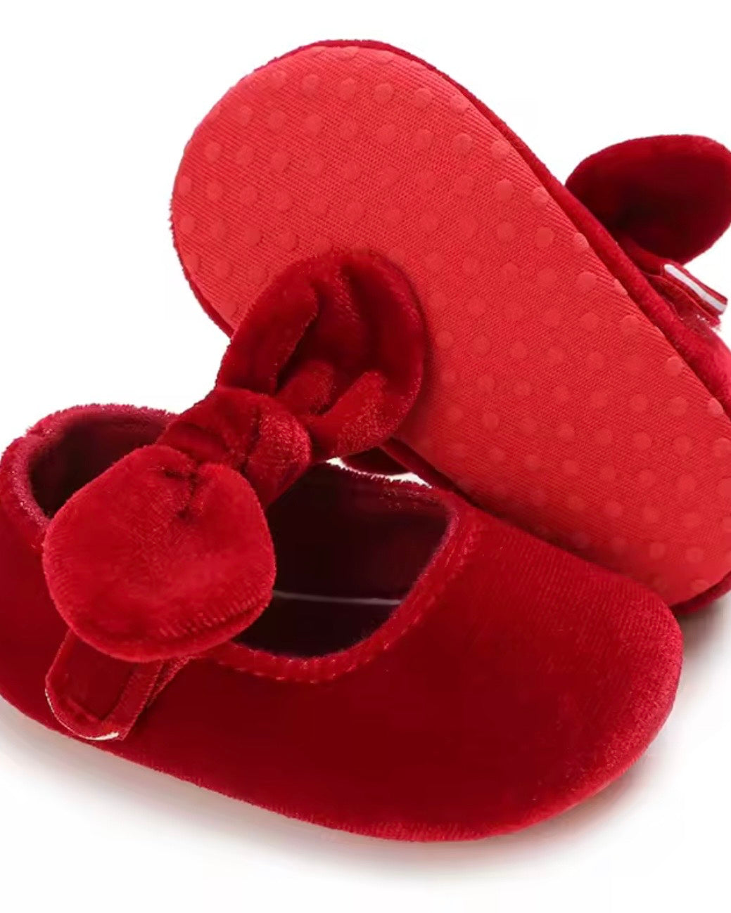 🎀 Chaussures Souples en Velours "Nœud Adorable" – Douceur & Élégance