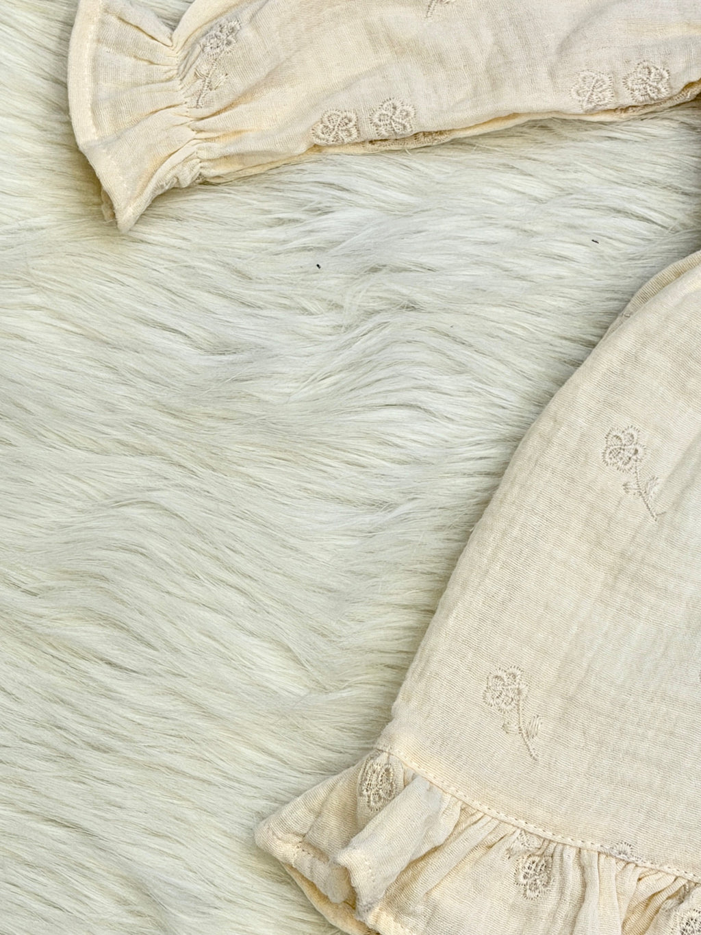 Robe Bohème en Gaze de Coton Brodée – Douceur et Élégance 6M-24M