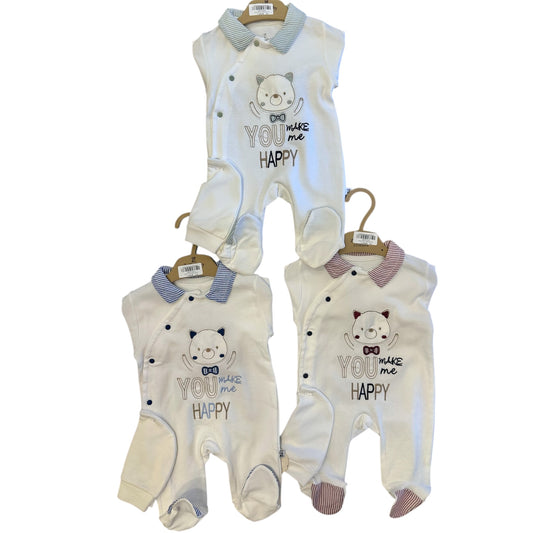 Grenouillère Bébé "You Make Me Happy"
