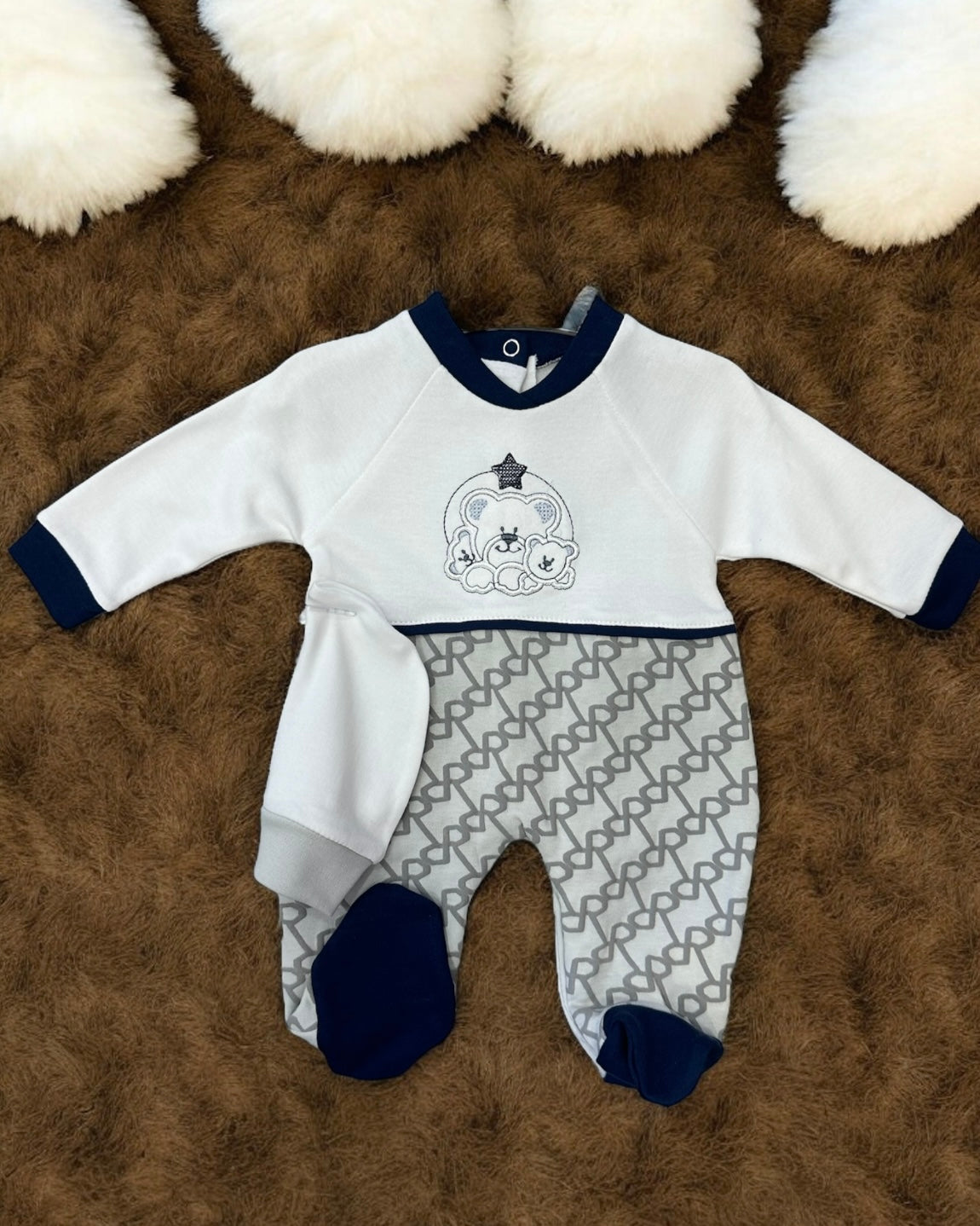 Grenouillère Naissance "Mon Petit Ours"