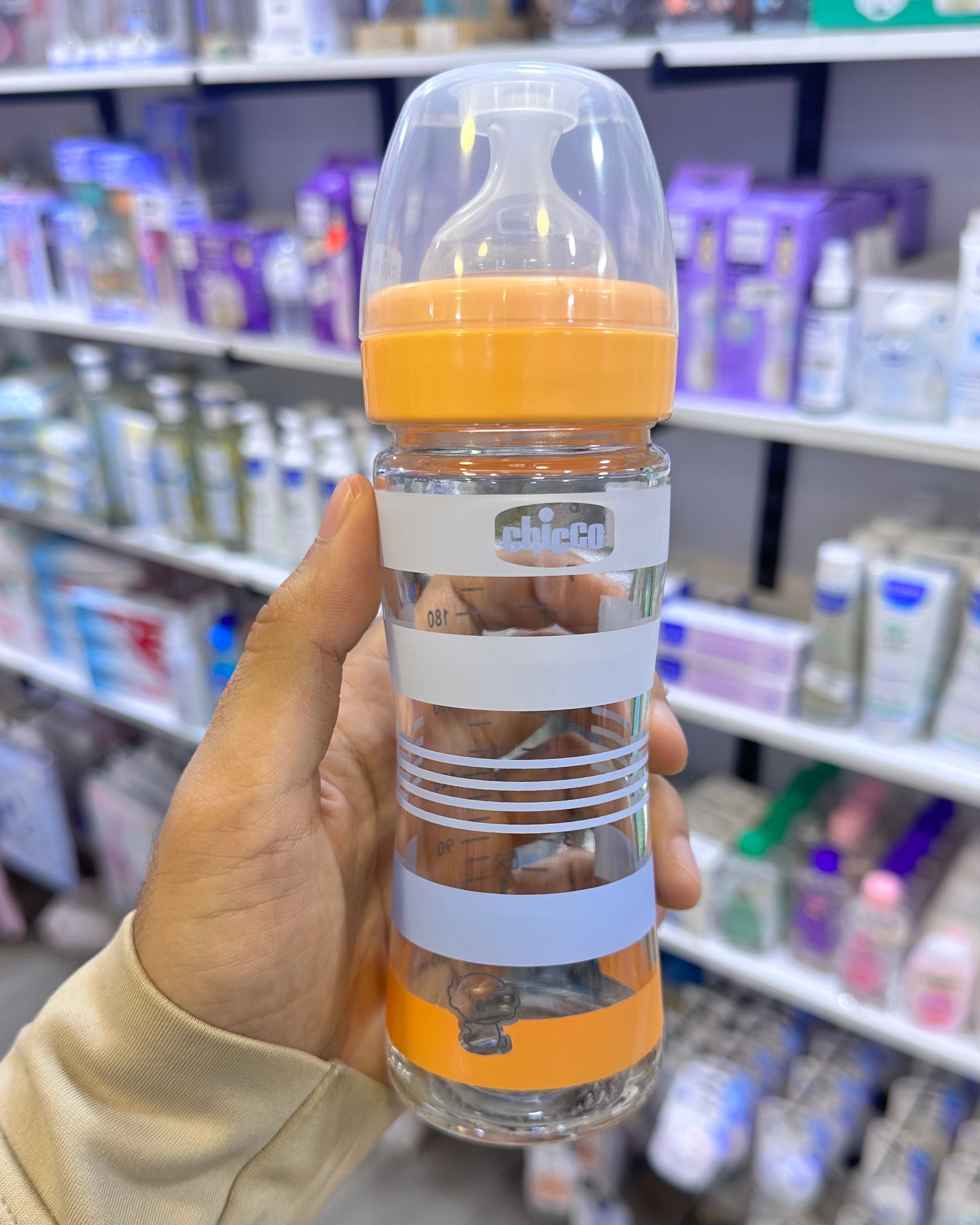 CHICCO BIBERON Well-Being en verre – 240 ml –