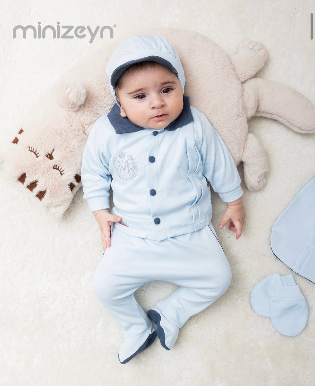 Adorable Ensemble 5 Pièces Bébé Garçon Style Gentleman 0-3 Mois