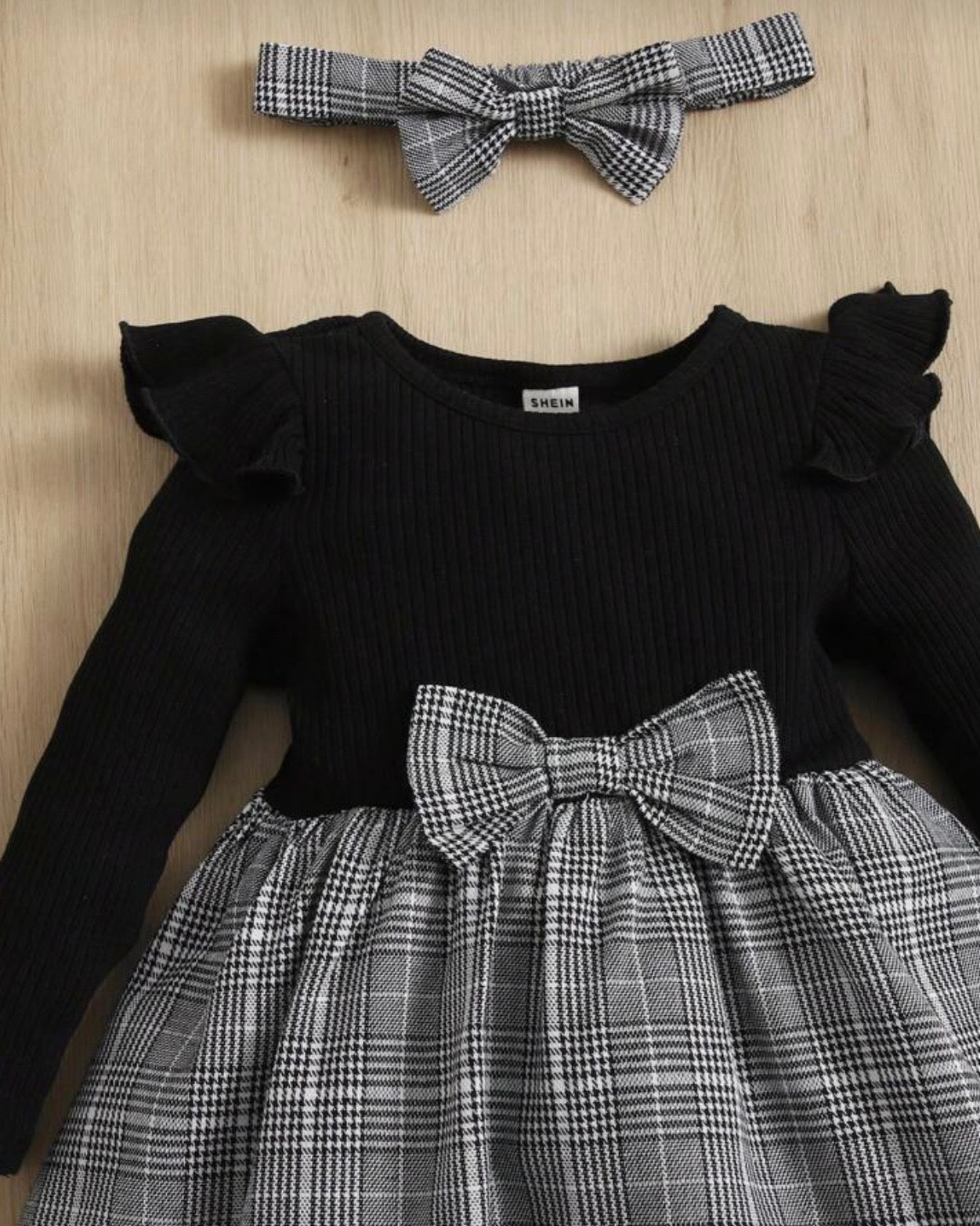 🖤 Ensemble Robe "Héritage Gris & Noir" – Chic & Sophistiqué