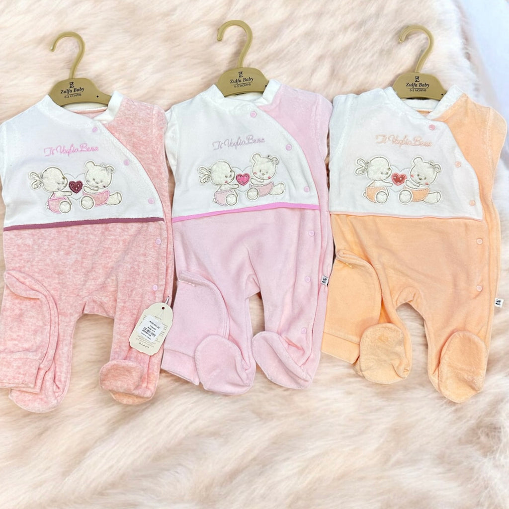 Grenouillères Cache-Cœur Oursons Zulfa Baby 0-3 mois