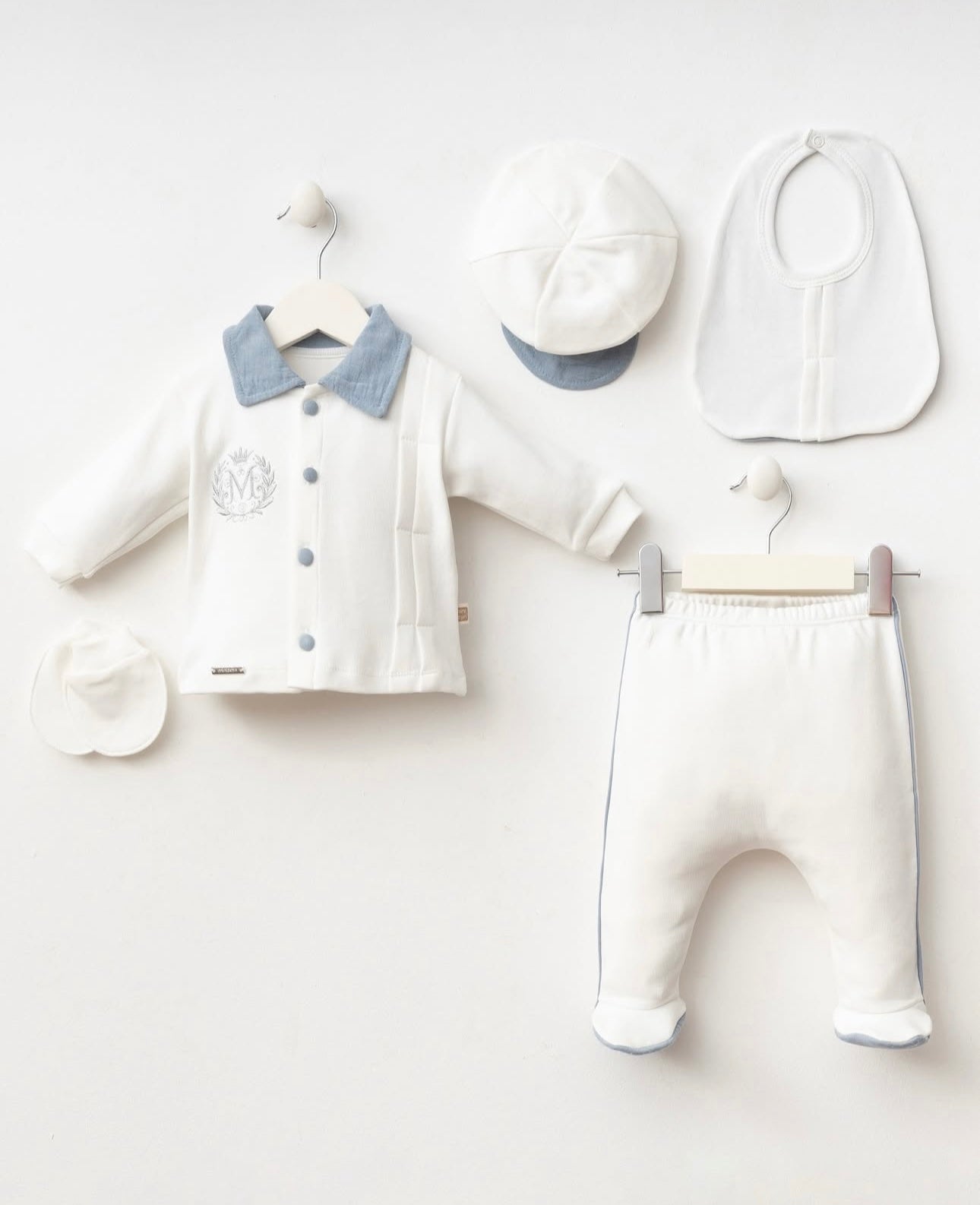 Adorable Ensemble 5 Pièces Bébé Garçon Style Gentleman 0-3 Mois