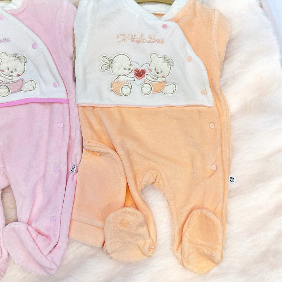 Grenouillères Cache-Cœur Oursons Zulfa Baby 0-3 mois